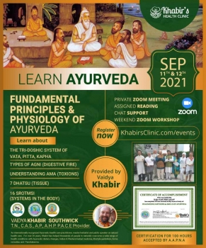 Zoom workshop: Fundamental Principles & Physiology of Ayurveda